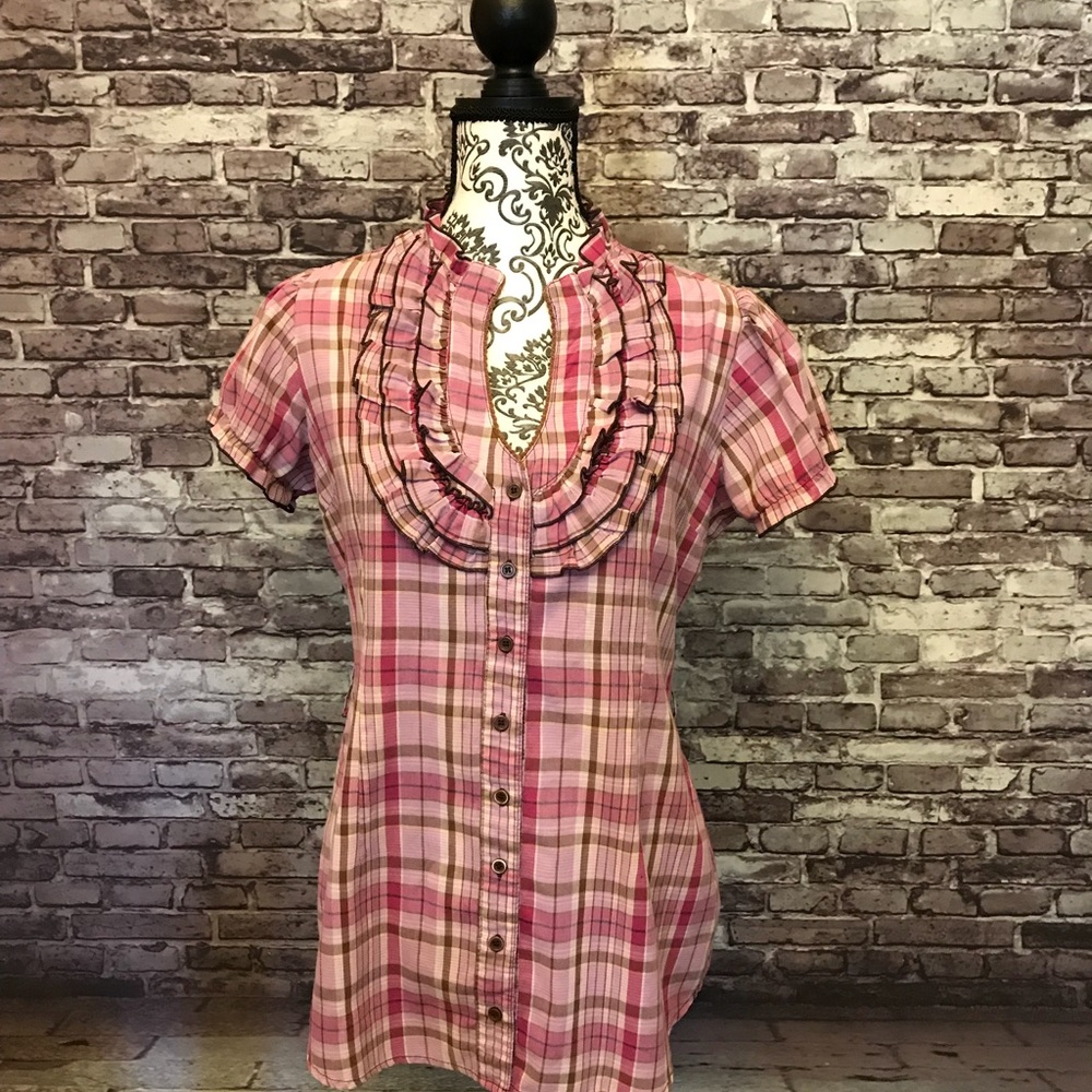 Women’s L casual button blouse